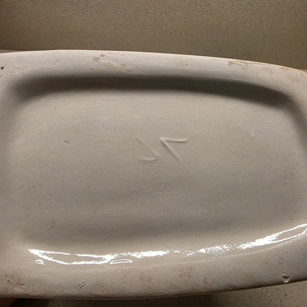 Ceramic Sleigh Planter Candy‎ Dish Medium Off-White Christmas Holiday Decor